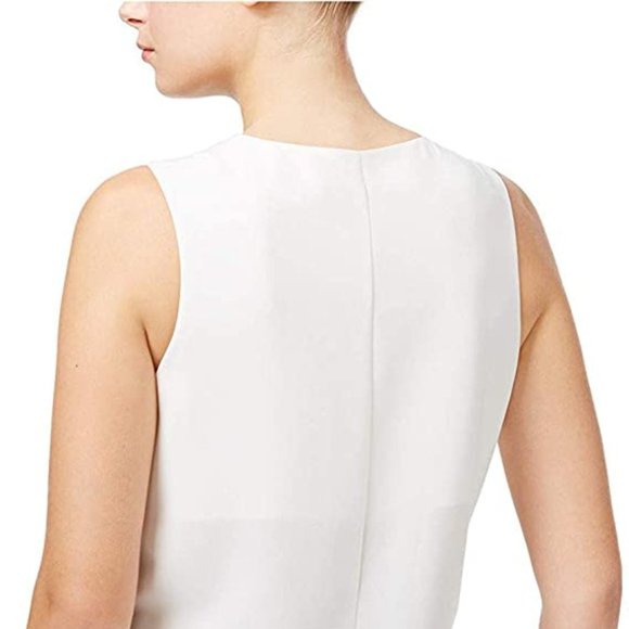 NWT - Rachel Roy Sleek Keyhole Pullover Blouse, Oyster Color - Picture 2 of 3